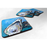 Caroline'S Treasures Mw1048Fc Oyster Oyster Blue Foam Coasters (Set Of 4), 3.5 H X 3.5 W, Multicolor