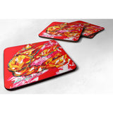 Caroline'S Treasures Mw1067Fc Crawfish Too Hot Foam Coasters (Set Of 4), 3.5 H X 3.5 W, Multicolor