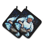 Caroline'S Treasures Hot Water Cornbread Pair Of Pot Holders Mw1087Pthd, 7.5Hx7.5W, Multicolor