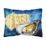 Caroline'S Treasures Mw1089Pw1216 Oysters Two Crackers Canvas Fabric Decorative Pillow, Large, Multicolor
