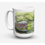 Caroline'S Treasures Mw1091Cm15 Streetcar Next Stop Audubon Park Microwavable Ceramic Coffee Mug, 15 Oz, Multicolor