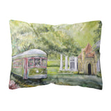 Caroline'S Treasures Streetcar Next Stop Audubon Park Canvas Fabric Decorative Pillow, Large, Multicolor