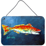 Caroline'S Treasures Fish-Red Fish Red For Jarett Aluminum Metal Wall Or Door Hanging Prints, 8 X 12