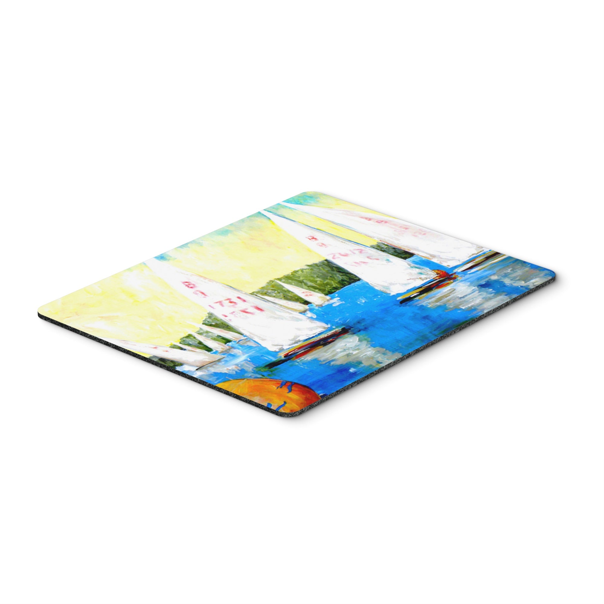 Caroline'S Treasures Sailboats Round The Mark Mouse Pad/Hot Pad/Trivet (Mw1094Mp)