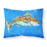 Caroline'S Treasures Mw1098Pillowcase Fish-Red Fish Seafood Two Moisture Wicking Fabric Standard Pillowcase, Large, Multicolor