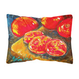 Caroline'S Treasures Vegetables - Tomatoes Slice It Up Canvas Fabric Decorative Pillow, Large, Multicolor