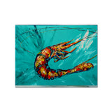 Caroline'S Treasures Mw1100Plmt Shrimp Teal Fabric Placemat, Multicolor