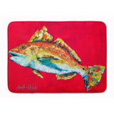 Caroline'S Treasures Red Fish Woo Hoo Floor Mat, 19 X 27, Multicolor