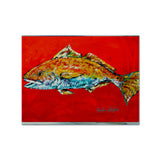 Caroline'S Treasures Mw1111Plmt Fish-Red Fish Red Head Fabric Placemat, Multicolor
