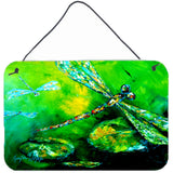 Caroline'S Treasures Dragonfly Summer Flies Aluminum Metal Wall Or Door Hanging Prints, 8 X 12