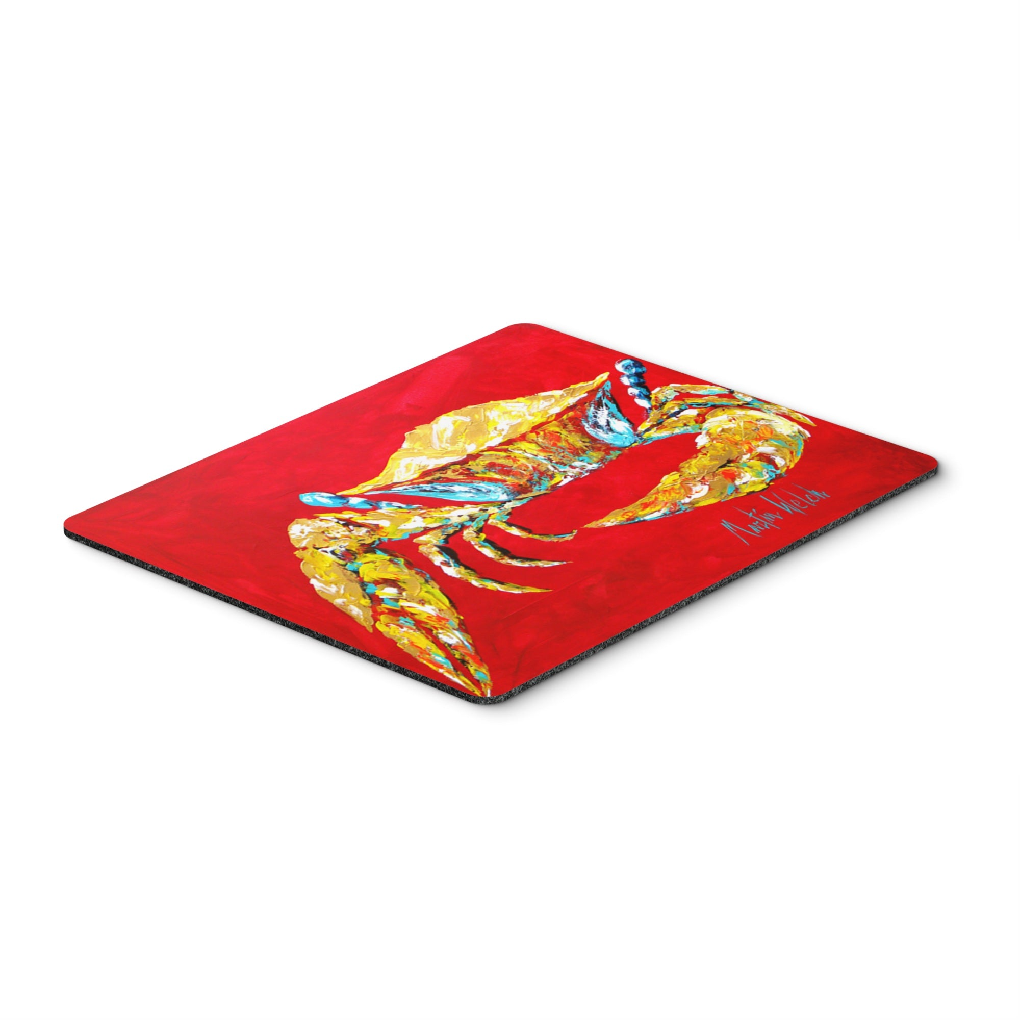 Caroline'S Treasures Crab Blue On Red, Sr. Mouse Pad/Hot Pad/Trivet (Mw1116Mp)