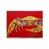 Caroline'S Treasures Mw1116Plmt Crab Blue On Red Sr Fabric Placemat, Multicolor