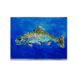 Caroline'S Treasures Mw1124Plmt Fish Headed Downstream Fabric Placemat, Multicolor