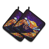 Caroline'S Treasures Crab The Right Stuff Pair Of Pot Holders Mw1127Pthd, 7.5Hx7.5W, Multicolor