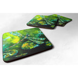 Caroline'S Treasures Mw1128Fc Insect-Dragonfly Summer Flies Foam Coasters (Set Of 4), 3.5 H X 3.5 W, Multicolor