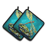 Caroline'S Treasures Mw1144Pthd Insect Dragonfly Matin Pot Holders (1 Pair), 7.5 X 7.5, Multicolor