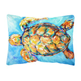 Caroline'S Treasures Mw1150Pw1216 Sand Dance Turtle Canvas Fabric Decorative Pillow, Large, Multicolor