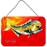 Caroline'S Treasures Danny Dolphin Fish Aluminum Metal Wall Or Door Hanging Prints, 8 X 12