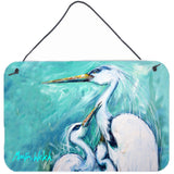 Caroline'S Treasures Mother'S Love White Crane Wall Or Door Hanging Prints Mw1159Ds812, 8 X 12