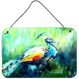 Caroline'S Treasures Proud Peacock Green Aluminum Metal Wall Or Door Hanging Prints Mw1160Ds812, 8 X 12