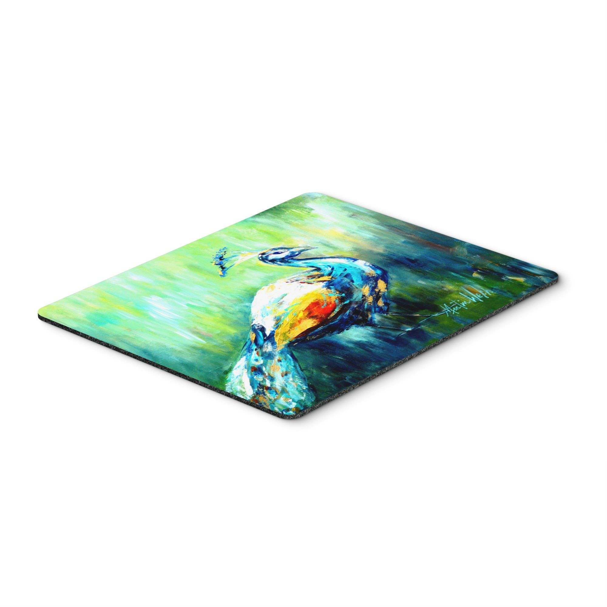 Caroline'S Treasures Proud Peacock Green Mouse Pad/Hot Pad/Trivet (Mw1160Mp)