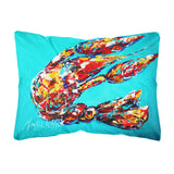 Caroline'S Treasures Mw1161Pw1216 Lucy The Crawfish In Blue Canvas Fabric Decorative Pillow, Large, Multicolor