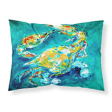 Caroline'S Treasures Mw1162Pillowcase By Chance Crab In Aqua Blue Moisture Wicking Fabric Standard Pillowcase, Large, Multicol