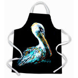 Caroline'S Treasures Mw1164Apron Dressed In Black Pelican Apron, Large, Multicolor