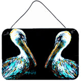 Caroline'S Treasures Dressed In Black Pelican Wall Or Door Hanging Prints Mw1164Ds812, 8 X 12