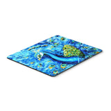 Caroline'S Treasures Peacock Straight Up In Blue Mouse Pad/Hot Pad/Trivet (Mw1166Mp)