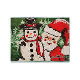 Caroline'S Treasures Mw1167Plmt Friends Snowman And Santa Claus Fabric Placemat, Multicolor