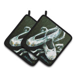 Caroline'S Treasures Ballet Golden Toes Pair Of Pot Holders Mw1168Pthd, 7.5Hx7.5W, Multicolor