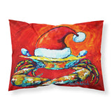 Caroline'S Treasures Mw1169Pillowcase Crab In Santa Hat Santa Claws Moisture Wicking Fabric Standard Pillowcase, Large, Multic