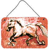 Caroline'S Treasures Shadow The Horse In Red Aluminum Metal Wall Or Door Hanging Prints, 8 X 12