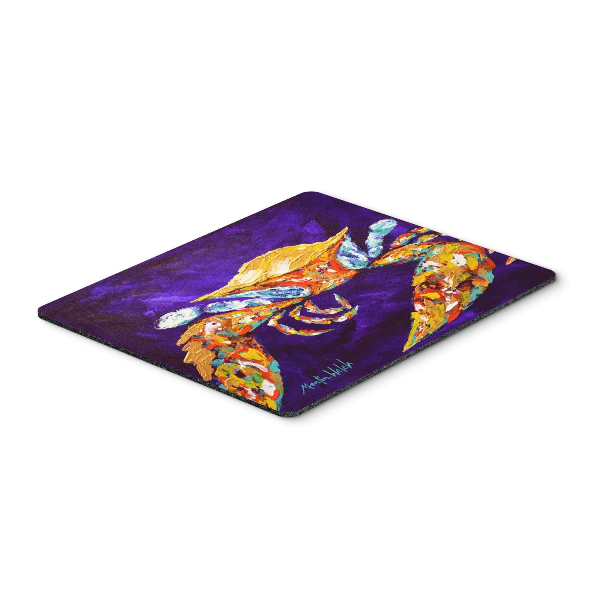 Caroline'S Treasures The Right Stuff Crab In Purple Mouse Pad/Hot Pad/Trivet (Mw1172Mp)
