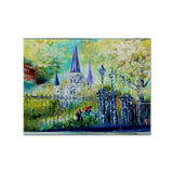 Caroline'S Treasures Mw1217Plmt St Louis Cathedral Across The Square Fabric Placemat, Multicolor