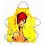 Caroline'S Treasures Mw1219Apron Azalines Earrings Lady Apron, Large, Multicolor