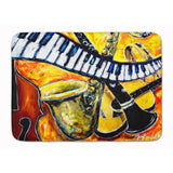 Caroline'S Treasures All That Jazz Machine Washable Memory Foam Mat Doormats, Multicolor