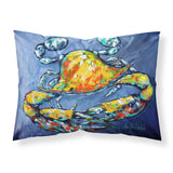 Caroline'S Treasures Blue Gray Kinda Day Crab Fabric Standard Pillowcases, Multicolor