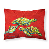Caroline'S Treasures Drifting Home Turtles Fabric Standard Pillowcases, Multicolor