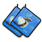 Caroline'S Treasures Mw1302Pthd Baby Turtle Pair Of Pot Holders Potholders, Multicolor