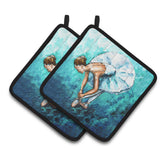 Caroline'S Treasures Mw1325Pthd Ballet Early Pratice Pair Of Pot Holders Potholders, Multicolor