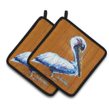Caroline'S Treasures Mw1330Pthd Pelican Hangin In Pair Of Pot Holders Potholders, Multicolor