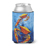 Caroline'S Treasures Mw1345Cc Crab Puddle O' Two Can Or Bottle Hugger Cold-Beverage-Koozies, Multicolor