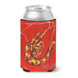 Caroline'S Treasures Mw1347Cc Red Shrimp Can Or Bottle Hugger Cold-Beverage-Koozies, Multicolor