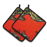 Caroline'S Treasures Mw1348Pthd Scared Crow Pair Of Pot Holders Potholders, Multicolor