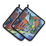 Caroline'S Treasures Mw1350Pthd Somewhere Close Houses Pair Of Pot Holders Potholders, Multicolor