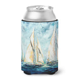Caroline'S Treasures Mw1355Cc Sailboats Last Mile Can Or Bottle Hugger Cold-Beverage-Koozies, Multicolor