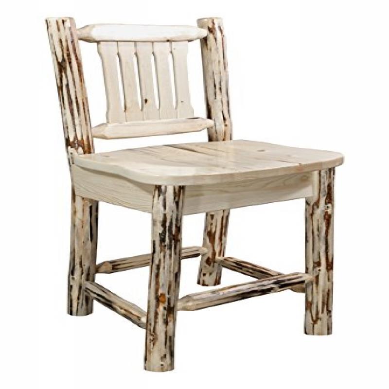 Montana Collection Counter Height Barstool W/ Back, Clear Lacquer Finish