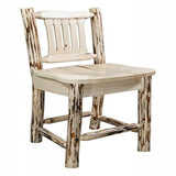 Montana Collection Counter Height Barstool W/ Back, Clear Lacquer Finish